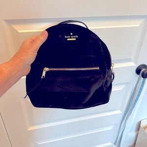 Black Velvet Kate Spade backpack